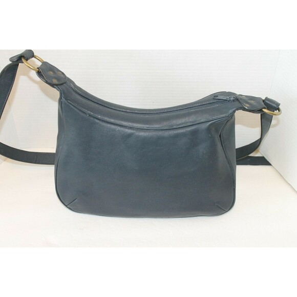 Etienne Aigner Shoulder Bag Vintage Black Leather Purse Double Compartments - Picture 6 of 9